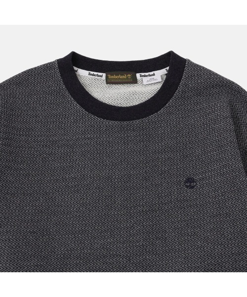 Timberland（ティンバーランド）の「【TOKYO DESIGN COLLECTIVE】ヘリンボーン クルー スウェットシャツ ユニセックス（スウェット・メンズ・ネイビー・LARGE/MEDIUM/SMALL/X-LARGE）」の3枚目の写真
