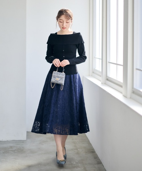 12Twelve Agenda(トゥエルブ アジェンダ)の「レースフレアスカート(スカート・レディース・ネイビー/ミント・M)」の19枚目の写真