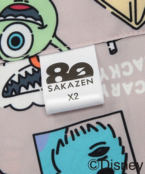 SAKAZEN(サカゼン)の「ディズニー / シャツ 半袖 メンズ 大きいサイズ 『モンスターズ・インク』 デザインシャツ ピクサー キャラクター 総柄 オープンカラー アロハシャツ サカゼン80周年記念 オリジナルデザイン Disney (ディズニー)(シャツ/ブラウス・メンズ・ピンク・X2(4L~5L)/X1(3L~4L)/X3(6L~7L)/L/LL)」の13枚目の写真