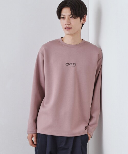 THE SHOP TK (ザ ショップ ティーケー )の「【さりげないワンポイント】ダンボール刺繍スウェット 洗濯機OK(Tシャツ/カットソー・メンズ・オフホワイト/ブラック/ベビーピンク・03/02/04)」の2枚目の写真