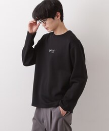 THE SHOP TK | 【さりげないワンポイント】ダンボール刺繍スウェット 洗濯機OK(Tシャツ/カットソー)