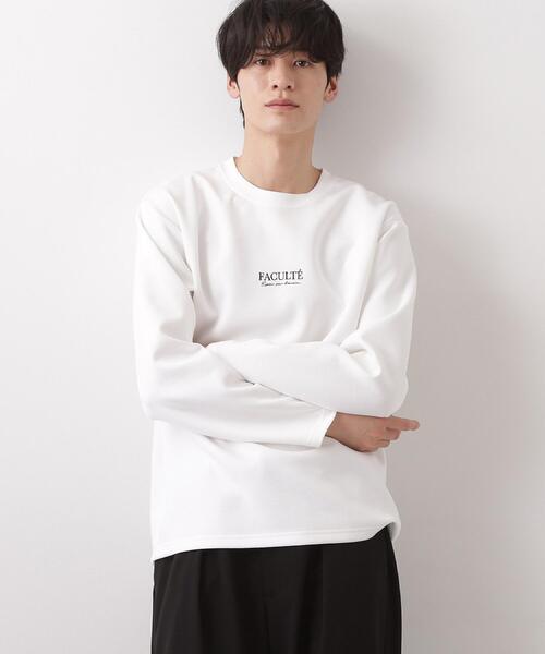THE SHOP TK (ザ ショップ ティーケー )の「【さりげないワンポイント】ダンボール刺繍スウェット 洗濯機OK(Tシャツ/カットソー・メンズ・オフホワイト/ブラック/ベビーピンク・03/02/04)」の6枚目の写真