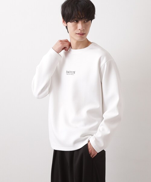 THE SHOP TK (ザ ショップ ティーケー )の「【さりげないワンポイント】ダンボール刺繍スウェット 洗濯機OK(Tシャツ/カットソー・メンズ・オフホワイト/ブラック/ベビーピンク・03/02/04)」の7枚目の写真