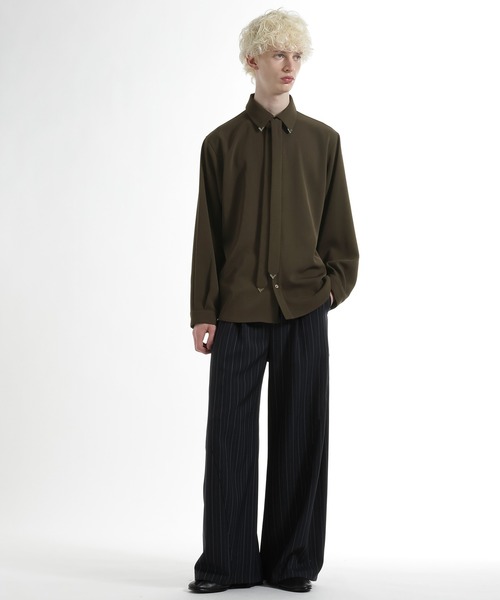 HARE（ハレ）の「【SET UP対応】ドライカルゼボウタイシャツ(HARE)（シャツ/ブラウス・メンズ・ホワイト/ブルー/ブラック/ブラウン・FREE）」の12枚目の写真