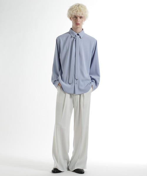 HARE（ハレ）の「【SET UP対応】ドライカルゼボウタイシャツ(HARE)（シャツ/ブラウス・メンズ・ホワイト/ブルー/ブラック/ブラウン・FREE）」の17枚目の写真