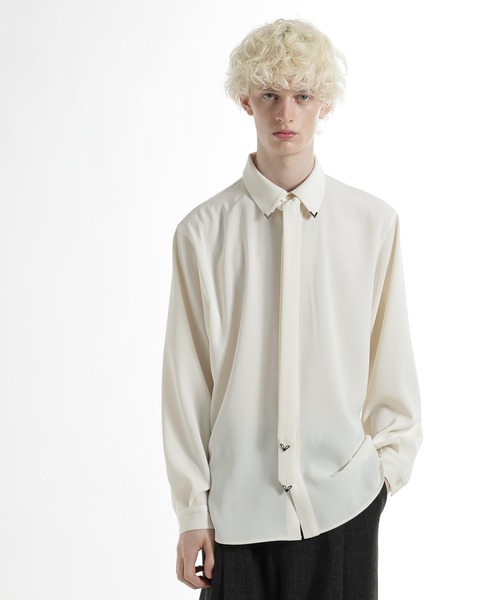 HARE（ハレ）の「【SET UP対応】ドライカルゼボウタイシャツ(HARE)（シャツ/ブラウス・メンズ・ホワイト/ブルー/ブラック/ブラウン・FREE）」の18枚目の写真