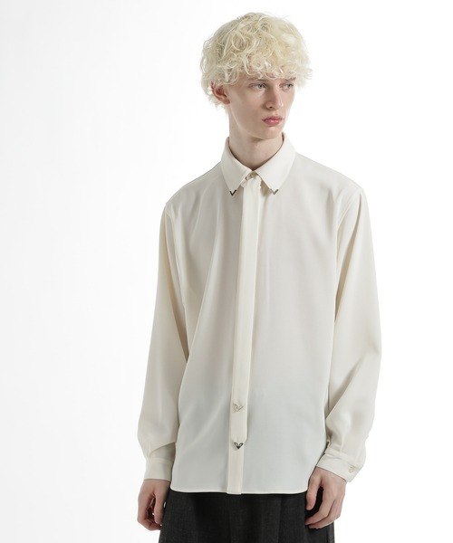 HARE（ハレ）の「【SET UP対応】ドライカルゼボウタイシャツ(HARE)（シャツ/ブラウス・メンズ・ホワイト/ブルー/ブラック/ブラウン・FREE）」の19枚目の写真