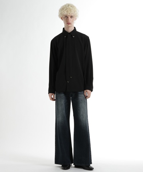 HARE（ハレ）の「【SET UP対応】ドライカルゼボウタイシャツ(HARE)（シャツ/ブラウス・メンズ・ホワイト/ブルー/ブラック/ブラウン・FREE）」の8枚目の写真