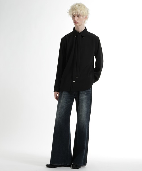 HARE（ハレ）の「【SET UP対応】ドライカルゼボウタイシャツ(HARE)（シャツ/ブラウス・メンズ・ホワイト/ブルー/ブラック/ブラウン・FREE）」の10枚目の写真