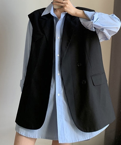 Flugge（フラッジー）の「チュニック長袖シャツ（シャツ/ブラウス・レディース・ホワイト/ブルー・LARGE/MEDIUM）」の8枚目の写真