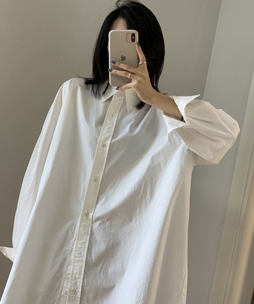 Flugge（フラッジー）の「チュニック長袖シャツ（シャツ/ブラウス・レディース・ホワイト/ブルー・LARGE/MEDIUM）」の10枚目の写真
