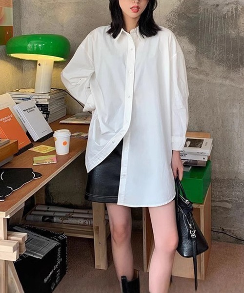 Flugge（フラッジー）の「チュニック長袖シャツ（シャツ/ブラウス・レディース・ホワイト/ブルー・LARGE/MEDIUM）」の11枚目の写真