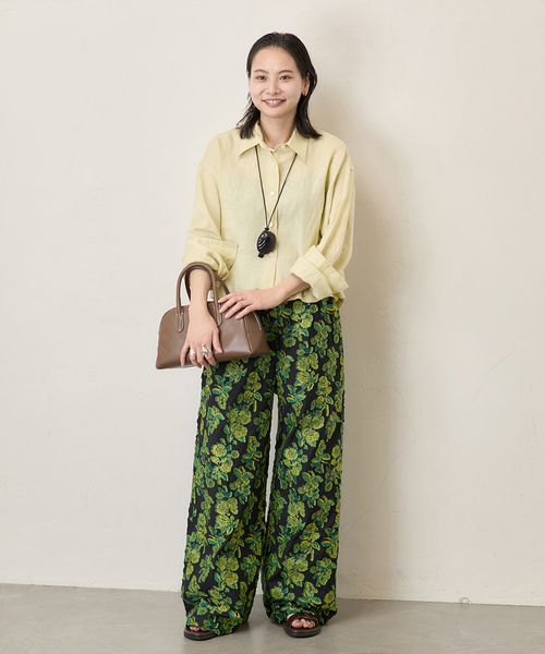 JOURNAL STANDARD(ジャーナルスタンダード)の「ゼフィールクロップドシャツ(シャツ/ブラウス・レディース・ブラウン系その他/イエロー/ブラックミックス・FREE)」の6枚目の写真