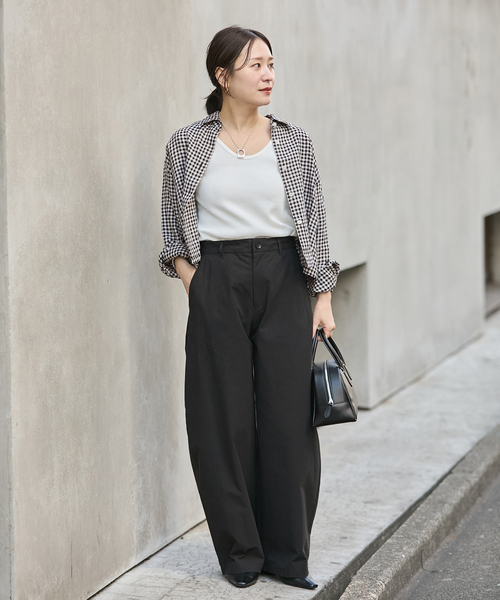 JOURNAL STANDARD(ジャーナルスタンダード)の「ゼフィールクロップドシャツ(シャツ/ブラウス・レディース・ブラウン系その他/イエロー/ブラックミックス・FREE)」の7枚目の写真