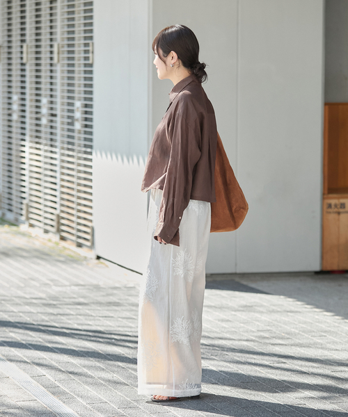 JOURNAL STANDARD(ジャーナルスタンダード)の「ゼフィールクロップドシャツ(シャツ/ブラウス・レディース・ブラウン系その他/イエロー/ブラックミックス・FREE)」の13枚目の写真