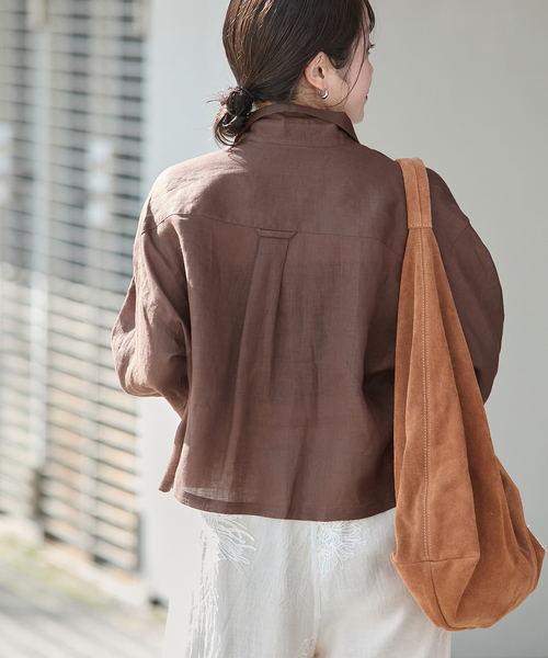 JOURNAL STANDARD(ジャーナルスタンダード)の「ゼフィールクロップドシャツ(シャツ/ブラウス・レディース・ブラウン系その他/イエロー/ブラックミックス・FREE)」の15枚目の写真
