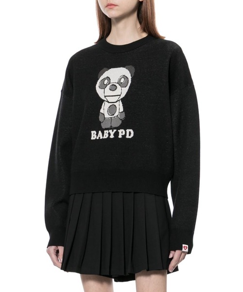 A BATHING APE(アベイシングエイプ)の「MILO PD BIRDSEYE SWEATER(ニット/セーター・レディース・グレー/ブラック・SMALL/X-SMALL)」の6枚目の写真