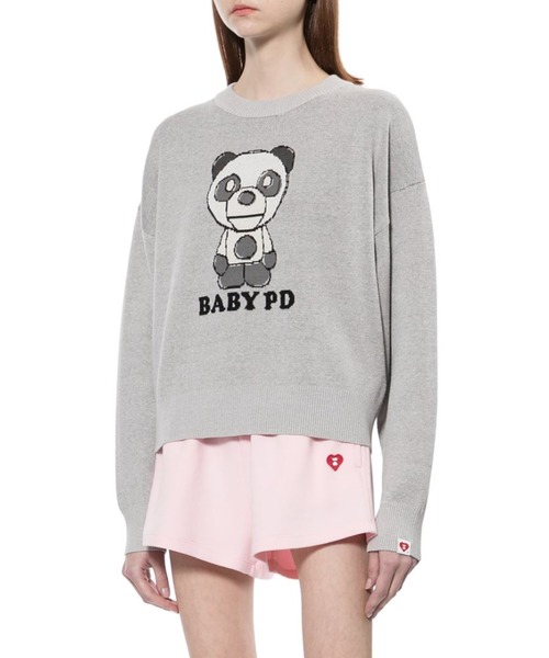 A BATHING APE(アベイシングエイプ)の「MILO PD BIRDSEYE SWEATER(ニット/セーター・レディース・グレー/ブラック・SMALL/X-SMALL)」の3枚目の写真