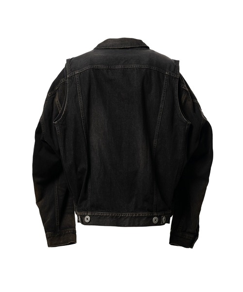 Maison MIHARA YASUHIRO(メゾンミハラヤスヒロ)の「【MIHARAYASUHIRO/ミハラヤスヒロ】A16BL023 DENIM JACKET(デニムジャケット・メンズ・ブラック/インディゴブルー・46)」の3枚目の写真