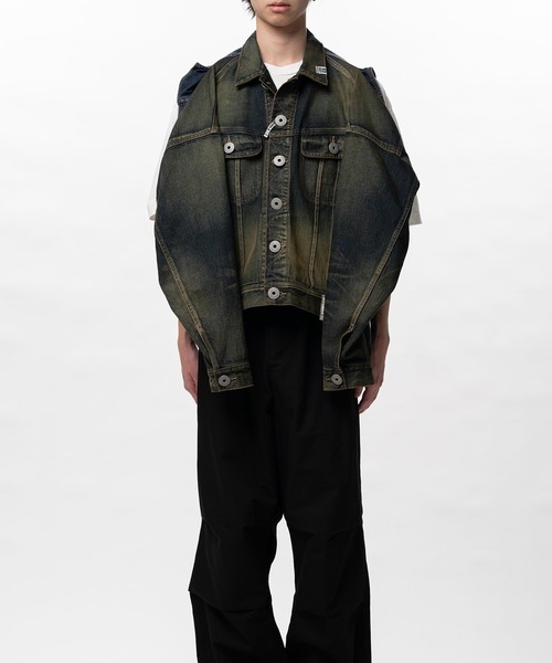 Maison MIHARA YASUHIRO(メゾンミハラヤスヒロ)の「【MIHARAYASUHIRO/ミハラヤスヒロ】A16BL023 DENIM JACKET(デニムジャケット・メンズ・ブラック/インディゴブルー・46)」の21枚目の写真