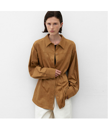 ESSENTIAL SUEDE BELTED SHIRT S (BL-4306)