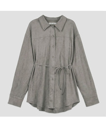 ESSENTIAL SUEDE BELTED SHIRT S (BL-4306)