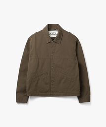 コットンワークウェアセミクロップジャケットマッドブラウンCOOSJK043MUDBROWN