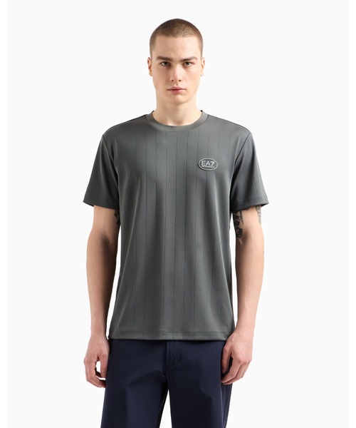 EMPORIO ARMANI EA7（エンポリオアルマーニイーエーセブン）の「【エンポリオ アルマーニ EA7】Golf Pro Tシャツ ストレッチコットンジャージー（Tシャツ/カットソー・メンズ・ホワイト系/グリーン系・MEDIUM/XX-LARGE/X-LARGE/LARGE/X-SMALL/SMALL）」の4枚目の写真