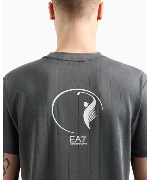 EMPORIO ARMANI EA7（エンポリオアルマーニイーエーセブン）の「【エンポリオ アルマーニ EA7】Golf Pro Tシャツ ストレッチコットンジャージー（Tシャツ/カットソー・メンズ・ホワイト系/グリーン系・MEDIUM/XX-LARGE/X-LARGE/LARGE/X-SMALL/SMALL）」の5枚目の写真
