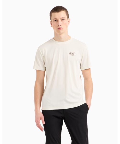 EMPORIO ARMANI EA7（エンポリオアルマーニイーエーセブン）の「【エンポリオ アルマーニ EA7】Golf Pro Tシャツ ストレッチコットンジャージー（Tシャツ/カットソー・メンズ・ホワイト系/グリーン系・MEDIUM/XX-LARGE/X-LARGE/LARGE/X-SMALL/SMALL）」の7枚目の写真
