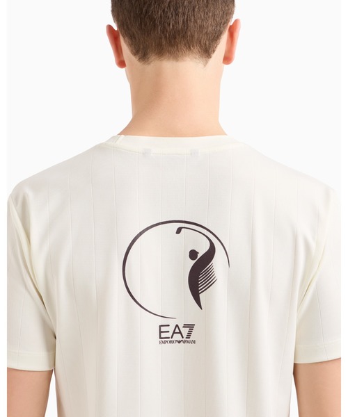 EMPORIO ARMANI EA7（エンポリオアルマーニイーエーセブン）の「【エンポリオ アルマーニ EA7】Golf Pro Tシャツ ストレッチコットンジャージー（Tシャツ/カットソー・メンズ・ホワイト系/グリーン系・MEDIUM/XX-LARGE/X-LARGE/LARGE/X-SMALL/SMALL）」の8枚目の写真