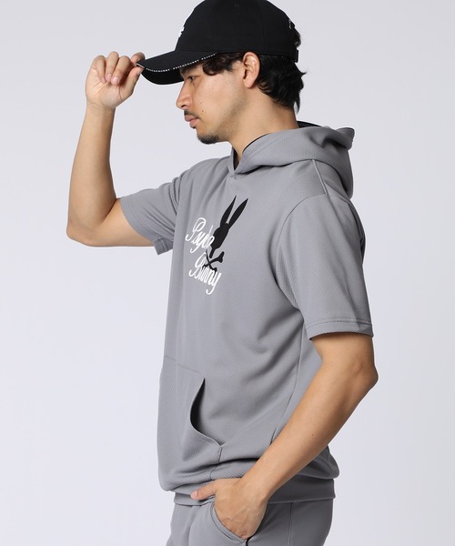 Psycho Bunny（サイコバニー）の「[GOLF]ラインモチーフ PBグラフィックパーカ（パーカー・メンズ・ネイビー/ホワイト/ライトグレー・X-LARGE/LARGE/MEDIUM）」の9枚目の写真