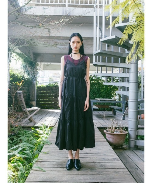 sahara（サハラ）の「【PRE ORDER】Mesh Panel Tiered Dress（ワンピース・レディース・ブルー/ブラック/ライトグリーン・FREE）」の18枚目の写真