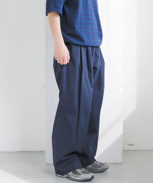 FORK&SPOON（フォークアンドスプーン）の「FORK&SPOON　ツータックワイドイージーパンツ（その他パンツ・メンズ・ブラウン/ブルー系その他・4/5）」の13枚目の写真