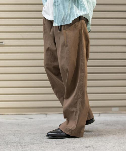 FORK&SPOON（フォークアンドスプーン）の「FORK&SPOON　ツータックワイドイージーパンツ（その他パンツ・メンズ・ブラウン/ブルー系その他・4/5）」の7枚目の写真