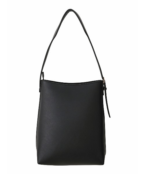 SUIT SQUARE（スーツスクエア）の「縦型ワンショルダーバッグ スムースフェイクレザー（ショルダーバッグ・レディース・ブラック/グレー・F）」の3枚目の写真