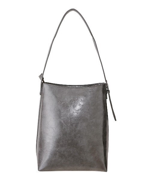 SUIT SQUARE（スーツスクエア）の「縦型ワンショルダーバッグ スムースフェイクレザー（ショルダーバッグ・レディース・ブラック/グレー・F）」の7枚目の写真