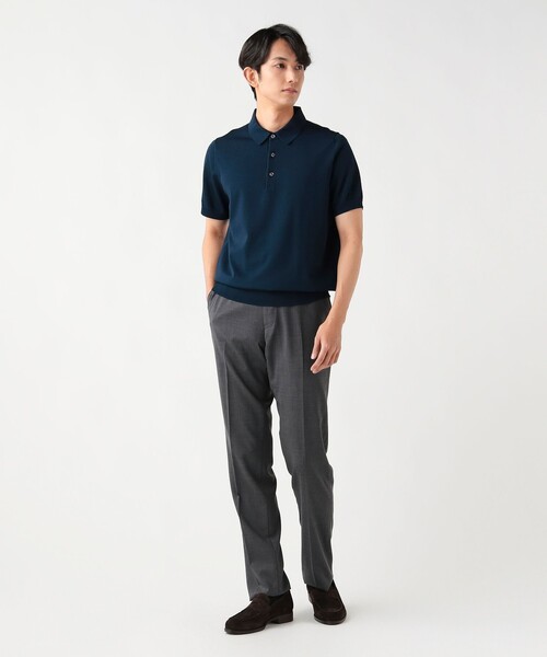 BEAMS HEART(ビームスハート)の「ニット ポロ【クールビズ】(ポロシャツ・メンズ・ネイビー/ブラック・X-LARGE/LARGE/MEDIUM/SMALL)」の8枚目の写真