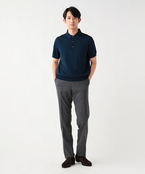 BEAMS HEART(ビームスハート)の「ニット ポロ【クールビズ】(ポロシャツ・メンズ・ネイビー/ブラック・X-LARGE/LARGE/MEDIUM/SMALL)」の9枚目の写真