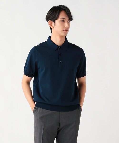 BEAMS HEART(ビームスハート)の「ニット ポロ【クールビズ】(ポロシャツ・メンズ・ネイビー/ブラック・X-LARGE/LARGE/MEDIUM/SMALL)」の11枚目の写真