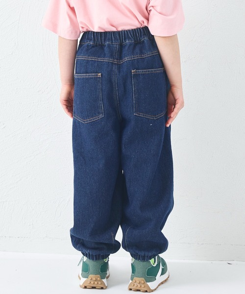 pairmanon（ペアマノン）の「ガールズ レース 裾ゴム カーブデニムパンツ（デニムパンツ・キッズ・インディゴブルー/ライトブルー・100/110/120/130/140/150/90）」の16枚目の写真