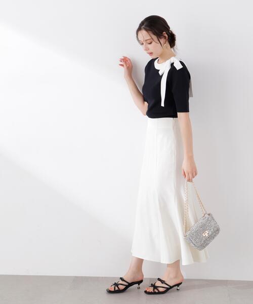PROPORTION BODY DRESSING（プロポーションボディドレッシング）の「＜UVカット＞サイドリボンニット / 1216170304（ニット/セーター・レディース・ピンク/ホワイト系その他/ブラック系その他・MEDIUM/SMALL）」の13枚目の写真