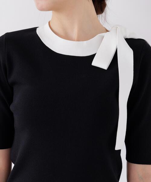 PROPORTION BODY DRESSING（プロポーションボディドレッシング）の「＜UVカット＞サイドリボンニット / 1216170304（ニット/セーター・レディース・ピンク/ホワイト系その他/ブラック系その他・MEDIUM/SMALL）」の17枚目の写真