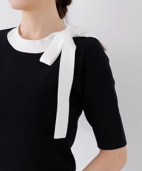 PROPORTION BODY DRESSING（プロポーションボディドレッシング）の「＜UVカット＞サイドリボンニット / 1216170304（ニット/セーター・レディース・ピンク/ホワイト系その他/ブラック系その他・MEDIUM/SMALL）」の19枚目の写真