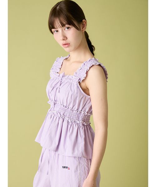 FURFUR（ファーファー）の「【WEB・一部店舗限定カラー】ギンガムチェックシャーリングブラウス（シャツ/ブラウス・レディース・イエロー/ラベンダー/レッド/ブルー/ブラック・F）」の19枚目の写真