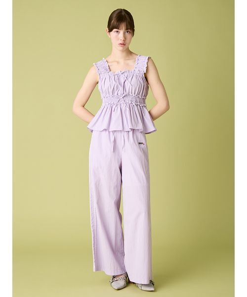 FURFUR（ファーファー）の「【WEB・一部店舗限定カラー】ギンガムチェックシャーリングブラウス（シャツ/ブラウス・レディース・イエロー/ラベンダー/レッド/ブルー/ブラック・F）」の20枚目の写真