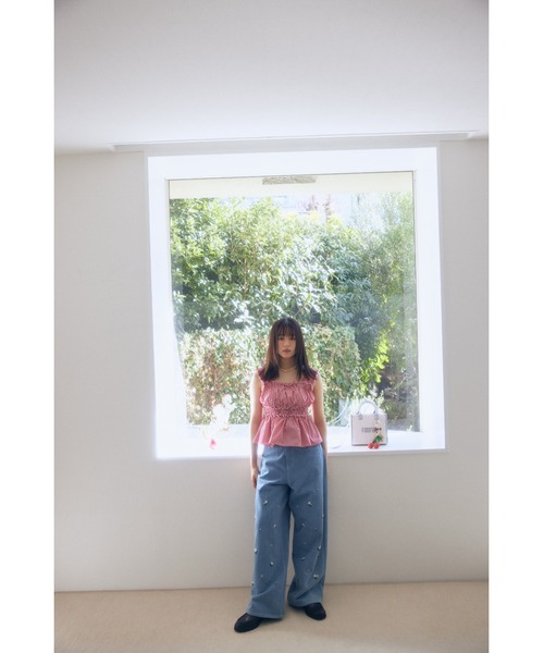 FURFUR（ファーファー）の「【WEB・一部店舗限定カラー】ギンガムチェックシャーリングブラウス（シャツ/ブラウス・レディース・イエロー/ラベンダー/レッド/ブルー/ブラック・F）」の6枚目の写真