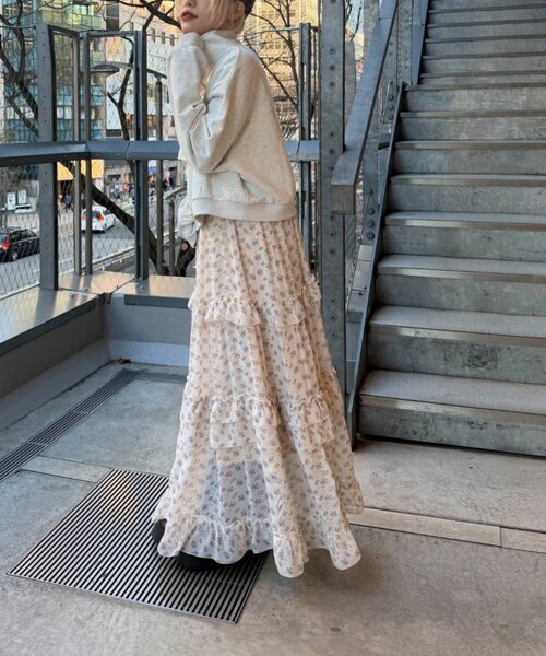 w closet（ダブルクローゼット）の「ハーフジップフリルスウェット（Tシャツ/カットソー・レディース・アイボリー/グレー/ピンク・FREE）」の9枚目の写真