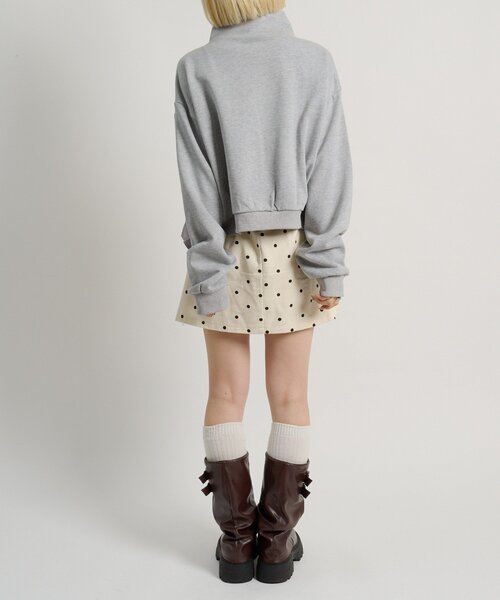 w closet（ダブルクローゼット）の「ハーフジップフリルスウェット（Tシャツ/カットソー・レディース・アイボリー/グレー/ピンク・FREE）」の20枚目の写真