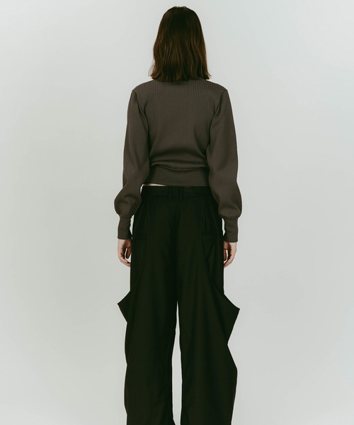 Knuth Marf(クヌースマーフ)の「pocket zip up knit(ニット/セーター・レディース・ベージュ/グレー・FREE)」の6枚目の写真